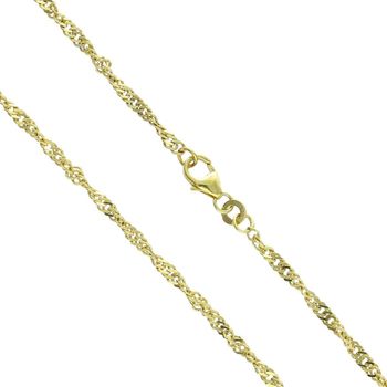 Złoty łańcuszek Singapur 45 cm  Szerokość 3 mm, karabińczyk zapięcie.jpg